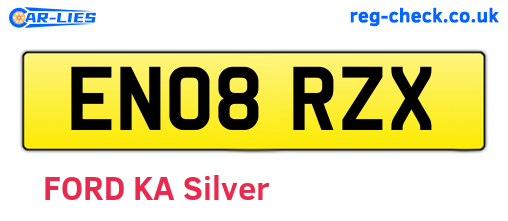 EN08RZX are the vehicle registration plates.