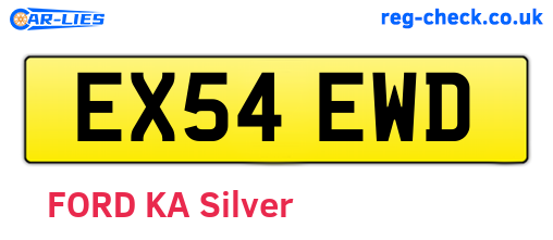 EX54EWD are the vehicle registration plates.