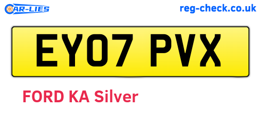 EY07PVX are the vehicle registration plates.