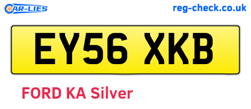 EY56XKB are the vehicle registration plates.