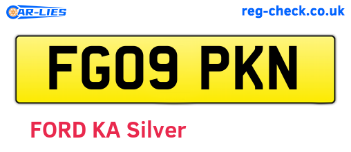 FG09PKN are the vehicle registration plates.