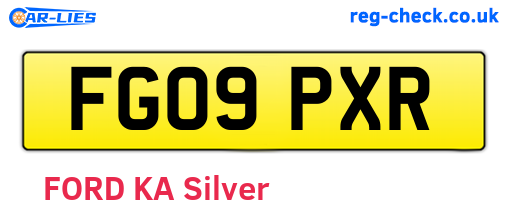 FG09PXR are the vehicle registration plates.