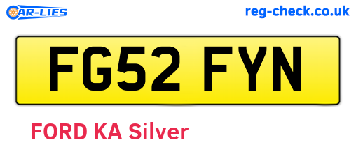 FG52FYN are the vehicle registration plates.