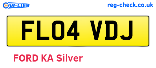 FL04VDJ are the vehicle registration plates.