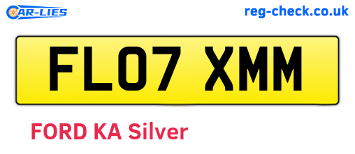 FL07XMM are the vehicle registration plates.