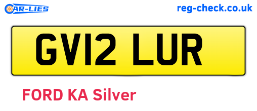 GV12LUR are the vehicle registration plates.