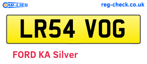 LR54VOG are the vehicle registration plates.