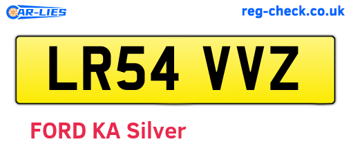 LR54VVZ are the vehicle registration plates.