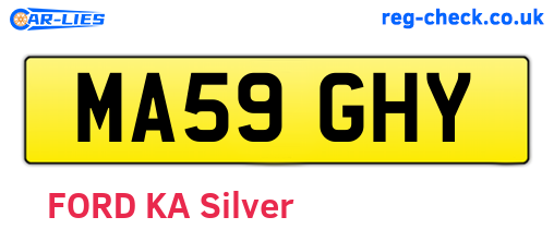 MA59GHY are the vehicle registration plates.