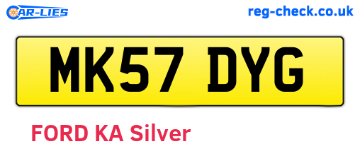 MK57DYG are the vehicle registration plates.