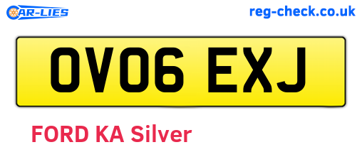OV06EXJ are the vehicle registration plates.
