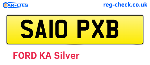 SA10PXB are the vehicle registration plates.