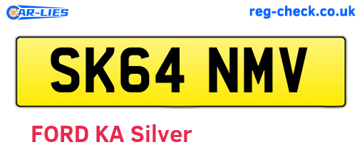 SK64NMV are the vehicle registration plates.