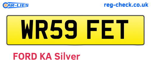 WR59FET are the vehicle registration plates.