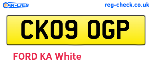 CK09OGP are the vehicle registration plates.