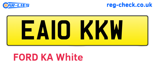 EA10KKW are the vehicle registration plates.