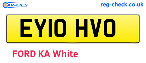 EY10HVO are the vehicle registration plates.