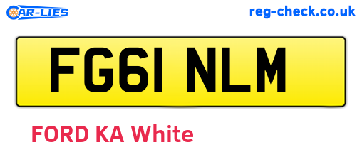 FG61NLM are the vehicle registration plates.