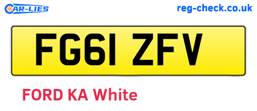 FG61ZFV are the vehicle registration plates.