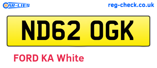 ND62OGK are the vehicle registration plates.