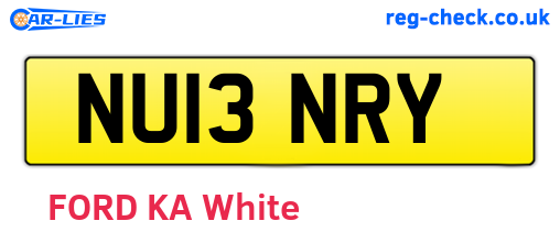 NU13NRY are the vehicle registration plates.