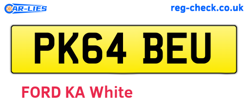 PK64BEU are the vehicle registration plates.