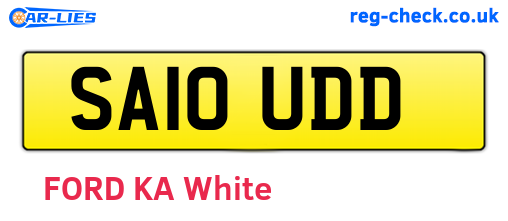 SA10UDD are the vehicle registration plates.