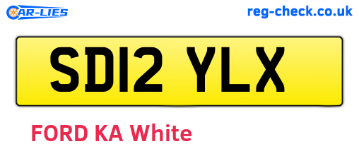 SD12YLX are the vehicle registration plates.