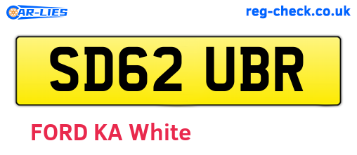 SD62UBR are the vehicle registration plates.
