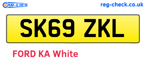 SK69ZKL are the vehicle registration plates.