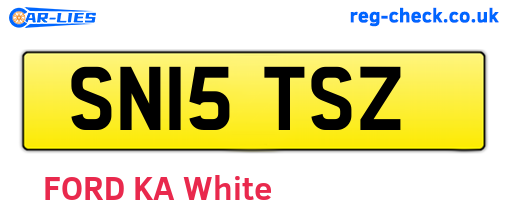 SN15TSZ are the vehicle registration plates.
