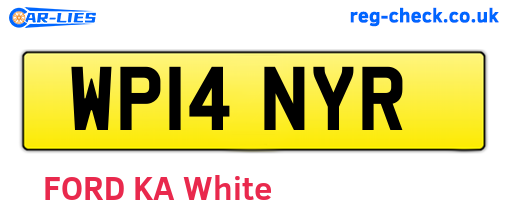 WP14NYR are the vehicle registration plates.