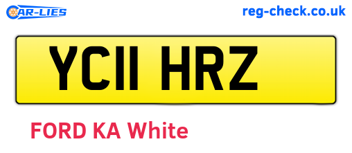 YC11HRZ are the vehicle registration plates.
