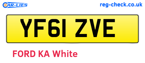 YF61ZVE are the vehicle registration plates.