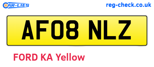 AF08NLZ are the vehicle registration plates.