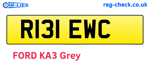 R131EWC are the vehicle registration plates.