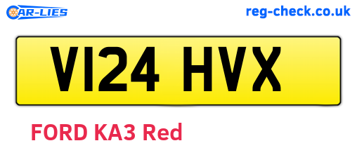 V124HVX are the vehicle registration plates.