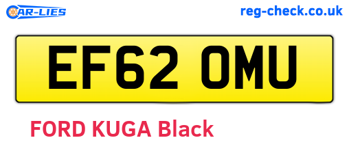 EF62OMU are the vehicle registration plates.