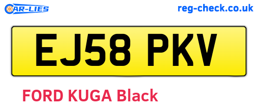 EJ58PKV are the vehicle registration plates.