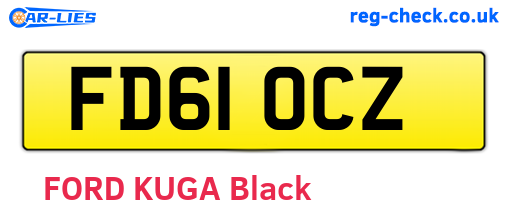 FD61OCZ are the vehicle registration plates.