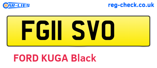 FG11SVO are the vehicle registration plates.