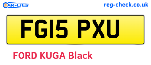 FG15PXU are the vehicle registration plates.