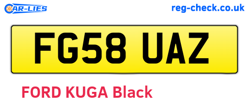 FG58UAZ are the vehicle registration plates.