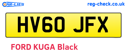 HV60JFX are the vehicle registration plates.