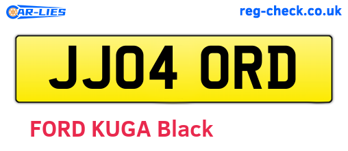 JJ04ORD are the vehicle registration plates.