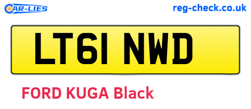 LT61NWD are the vehicle registration plates.