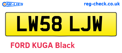 LW58LJW are the vehicle registration plates.