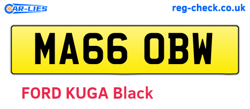 MA66OBW are the vehicle registration plates.