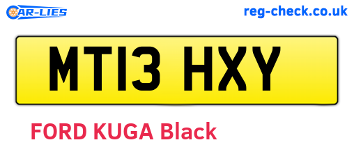 MT13HXY are the vehicle registration plates.