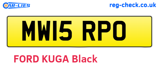 MW15RPO are the vehicle registration plates.